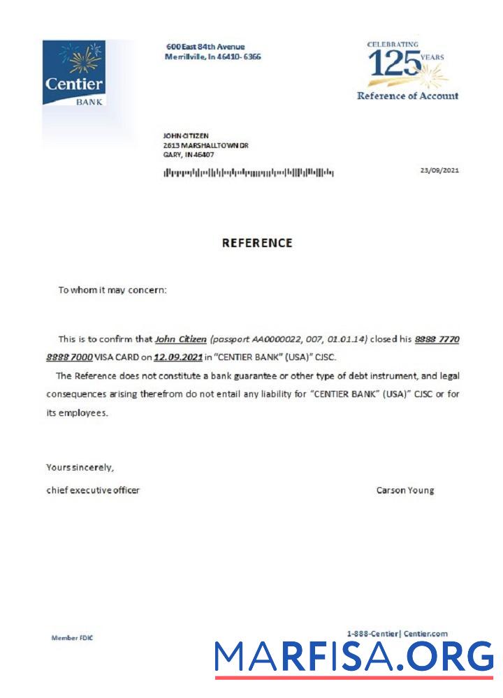 Realistic USA Centier closure reference download for verification